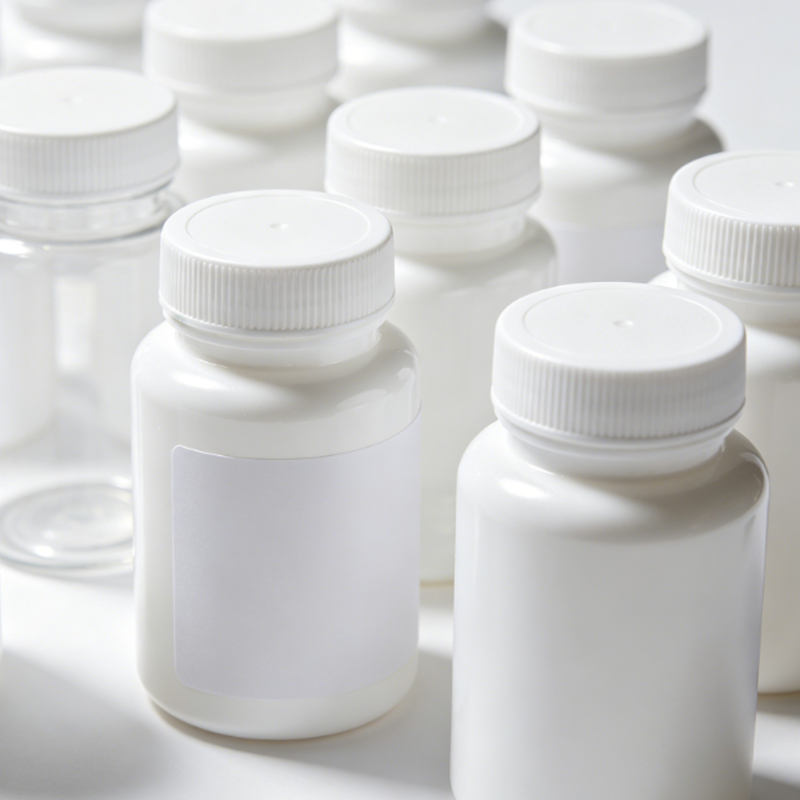 Bouteille en plastique vide ronde de pilule de médecine de HDPE de 50ml 100ml