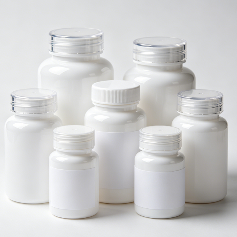 Bouteille en plastique vide ronde de pilule de médecine de HDPE de 50ml 100ml